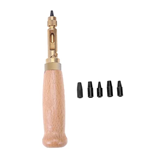 Lurrose Automatischer Lederlochstanzer aus Legiertem Stahl Geräuschloser Mehrfachstanzer mit Austauschbaren Rundkopfgrößen Langlebig und Frei für DIY Gürtel und Lederhandwerk Lurrose Automatischer Lederlochstanzer aus Legiertem Stahl Geräuschloser Mehrfachstanzer mit Austauschbaren Rundkopfgrößen Langlebig und Frei für DIY Gürtel und Lederhandwerk von Lurrose