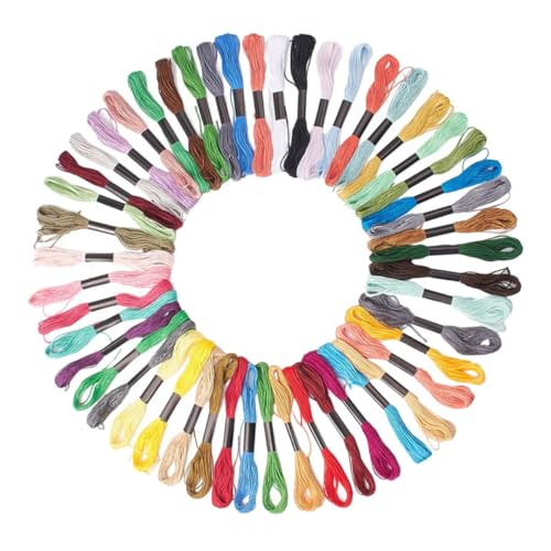 Lurrose Baumwoll Stickgarn für Kreuzstich und Diy Projekte Bunte Langlebige Fäden für Handarbeiten Nähen und Dekoration Einfach zu Verwenden für Kreative Bastelideen von Lurrose