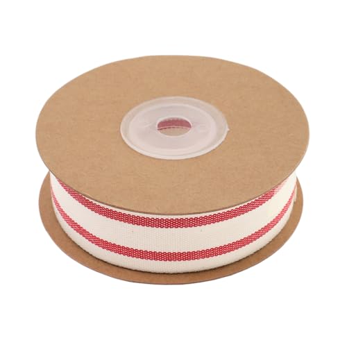 Lurrose Baumwoll streifenband Doppelseitig Gestreift Robust für Geschenkverpackung DIY Basteln Haaraccessoires Bekleidungsdekoration Naturrot Langlebiges Nähband Lurrose Baumwoll streifenband Doppelseitig Gestreift Robust für Geschenkverpackung DIY Basteln Haaraccessoires Bekleidungsdekoration Naturrot Langlebiges Nähband von Lurrose