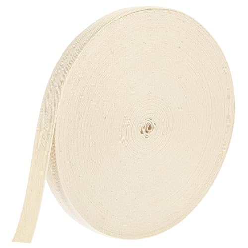 Lurrose Baumwoll twillband Fischgrätenmuster Breit Natürliches Zierband zum Nähen Basteln Kleidung und Taschen Dekoration Vielseitiges Webband für DIY Handarbeiten von Lurrose
