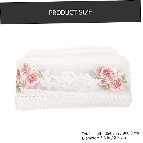 Lurrose Besticktes Spitzenband Breit Weißes Diy Bastelband Vielseitiges Geschenkverpackungsband für Geschenkbox Blumensträuße Tortendekoration Robust von Lurrose