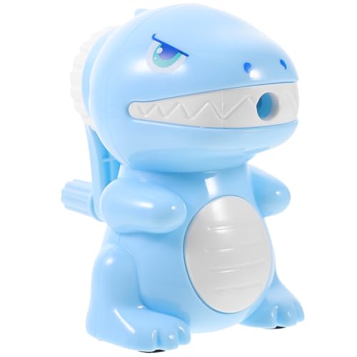 Lurrose Bleistiftschärfer Dinosaurierstiftschärfer betrieben Anspitzer manueller Bleistiftspitzer Cartoon-Bleistiftspitzer für Bleistift Kawaii Bleistiftspitzer Plastik Blue von Lurrose