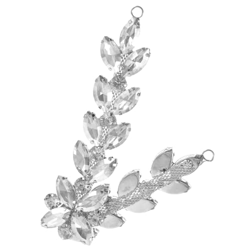 Lurrose Blumenkette Aus Strass Braut Flicken Für Kleidung Dekoration Junggesellinnenparty Strasssteine Kleider Patches Für Heimwerker Gürtelapplikation Diy-strass-patch- Weiß Glas von Lurrose