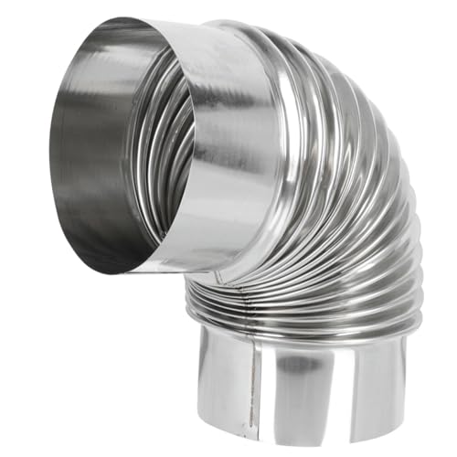 Lurrose Bogen Kaminrohr Flexibles Abgasrohr für Holzöfen Hochtemperaturbeständig Einfache Installation für Küchenabluft und Heizöfen Lurrose Bogen Kaminrohr Flexibles Abgasrohr für Holzöfen Hochtemperaturbeständig Einfache Installation für Küchenabluft und Heizöfen von Lurrose