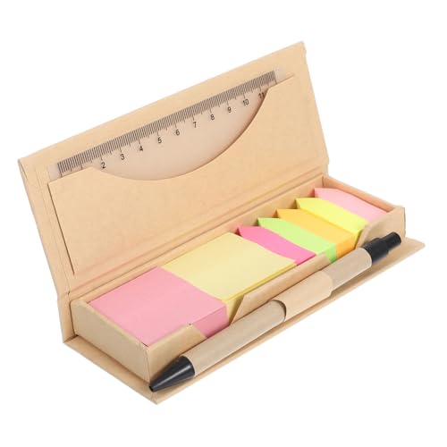 Lurrose Bunte Memo Pads mit Haftnotizen Lineal und Aufbewahrungsbox Notizset für Büro Schule und Unterwegs Farbige Page Marker für Einfache Organisation Lurrose Bunte Memo Pads mit Haftnotizen Lineal und Aufbewahrungsbox Notizset für Büro Schule und Unterwegs Farbige Page Marker für Einfache Organisation von Lurrose