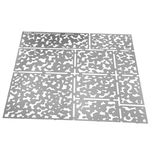 Lurrose Camo Sprühschablone Wiederverwendbare Malschablone für Camouflage Muster Diy Malwerkzeug für Wände Möbel und Textilien Hochwertige Waschbare Schablonen für Präzise Ergebnisse von Lurrose