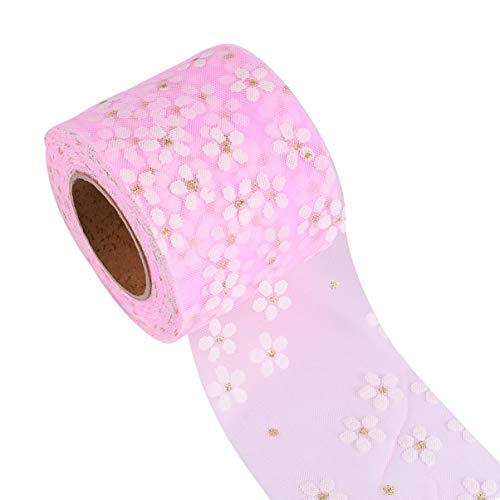 Lurrose Diy Netzband mit Kleinen Pflaumenblüten Handgemachtes Leichtes Dekoband für Kleidung und Haarschmuck Yards Lurrose Diy Netzband mit Kleinen Pflaumenblüten Handgemachtes Leichtes Dekoband für Kleidung und Haarschmuck Yards von Lurrose