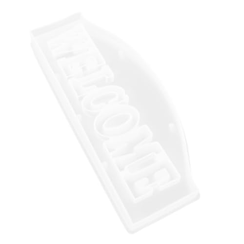 Lurrose Diy Silikonform für Epoxidharz Willkommen Buchstaben Gießform Flexibles und Langlebiges für Kreative Bastelprojekte für Anfänger und Einfache Handhabung und Demontage von Lurrose