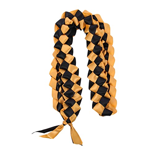 Lurrose Ehrenseil der Abschlusssaison rosa Kordelabschluss benutzerdefinierte Abschlussstola Grad Schnur Quaste Gold Die halskette geflochtene Ehrenkordel Partyzubehör Polyester von Lurrose