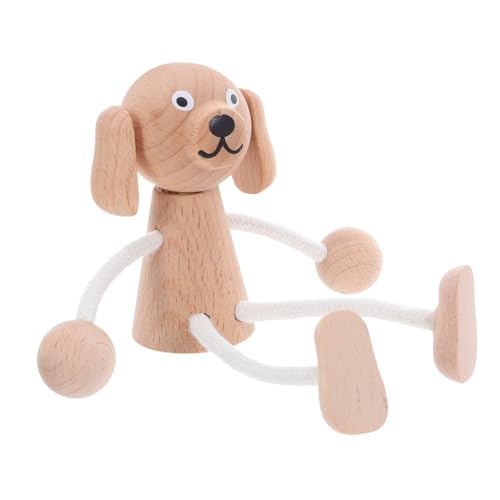 Lurrose Farbiges Holzspielzeug Holz DIY Bastelmaterial Kleines Holzspielzeug Unbehandeltes Holz Puppen Holzfigur Modellspielzeug Tierausschnitte von Lurrose