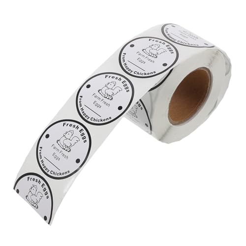 Lurrose Frische Eier Aufkleber Runde Etiketten für Hühnereier mit Stilvolle Verpackung für und Eierverkauf von Lurrose