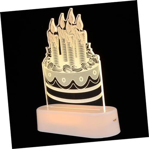 Lurrose Geburtstagstortendekorationen Geburtstagsparty Licht Kuchenornament Vor LED Kuchendekoration Happy Birthday Rosa Hallo Neon Geburtstagstorte Lampe von Lurrose
