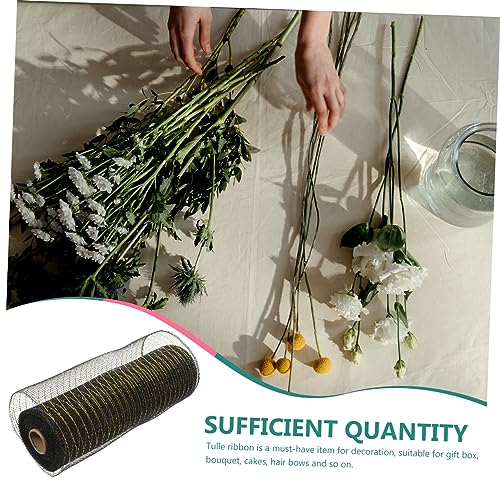 Lurrose Geschenkverpackungsband aus Schwarzem Goldenem Netzstoff Dekoratives Tüllband Diy Schleifenband für Geschenkboxen Langlebiges und Komfortables Geschenkband für Feste und Feiern Lurrose Geschenkverpackungsband aus Schwarzem Goldenem Netzstoff Dekoratives Tüllband Diy Schleifenband für Geschenkboxen Langlebiges und Komfortables Geschenkband für Feste und Feiern von Lurrose