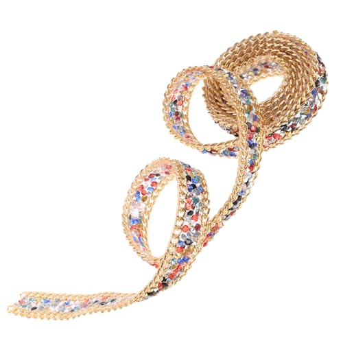 Lurrose Glitzersteinband Selbstklebendes Strassband zum Aufbügeln für Diy Projekte Hochzeiten Kleidung und Dekoration Funkelnde Verzierungen für Besondere Anlässe von Lurrose