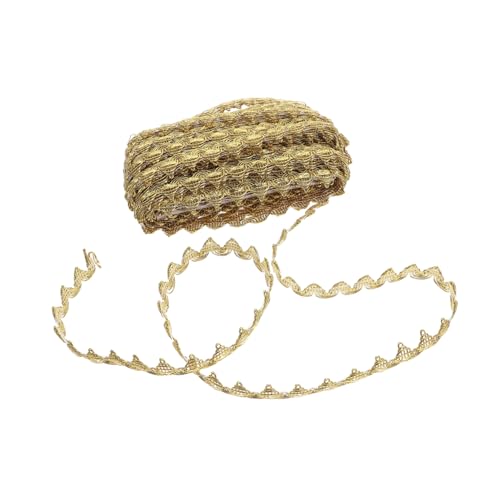 Lurrose Goldene Spitzenspitze Zierleiste annähen Stoffbesatz Blumenapplikationen Retro -Spitzenverkleidung Goldrand Applikation zum Nähen von Spitzen Wellenbesatz Verzierung Polyestergarn Lurrose Goldene Spitzenspitze Zierleiste annähen Stoffbesatz Blumenapplikationen Retro -Spitzenverkleidung Goldrand Applikation zum Nähen von Spitzen Wellenbesatz Verzierung Polyestergarn von Lurrose