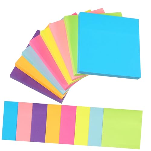 Lurrose Haftnotizen Bunt Selbstklebend Starke Haftung Vielseitig für Büro Schule Studium Notizzettel Farbige Klebezettel Kleine Memo Pads von Lurrose