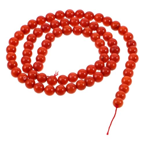 Lurrose Handgefertigte Runde Korallenperlen Schmuckperlen Armband Abstandshalter Perlen Zur Schmuckherstellung Runde Mattierte Perlen Lose Abstandsperlen Korallenperlen von Lurrose