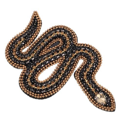 Lurrose Handgefertigter Strass Schlangen Patch Einzigartiges Tier Design Aufnäher für Kleidung Schuhe und Accessoires Hochwertige DIY Bastelverzierung von Lurrose