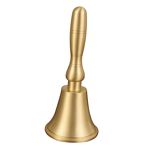 Lurrose Handglocke für Multifunktionale Serviceglocke Holzgriff für Zuhause Bar und Restaurant Extra Laut für Veranstaltungen von Lurrose