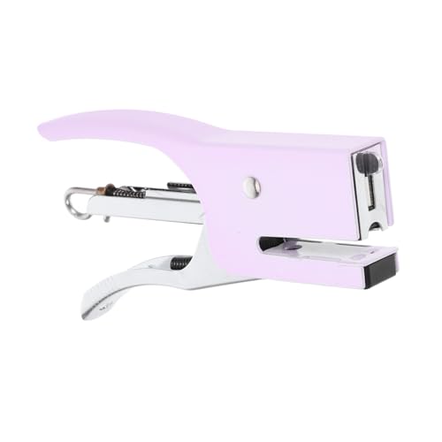 Lurrose Handhefter Mini aus Macaron Farben Ergonomischer Handheld Hefter für Büro und Schule Effizient und Langlebig für Schreibtischbedarf und Dokumentenverwaltung von Lurrose