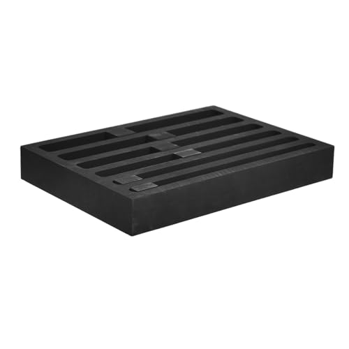 Lurrose Hochreines Graphit Gussform mit Mehrfachlöchern und Verschiebbarem Blech für Metallgießen Präzise Gold Silber Barrenform Hitzebeständig Langlebig für Schmuck und Metallraffination von Lurrose