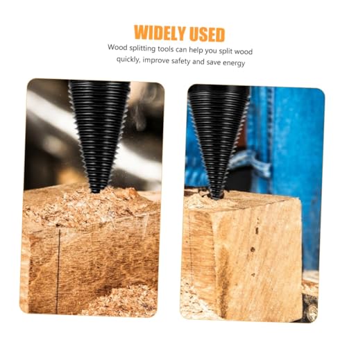 Lurrose Holzspalter Bohrkegel aus Stahl mit Steckverbindern Bohrer Langlebig und Präzise Rutschfestes Design Geeignet für Elektroschrauber zum Spalten von Eiche Hickory Walnussholz Lurrose Holzspalter Bohrkegel aus Stahl mit Steckverbindern Bohrer Langlebig und Präzise Rutschfestes Design Geeignet für Elektroschrauber zum Spalten von Eiche Hickory Walnussholz von Lurrose