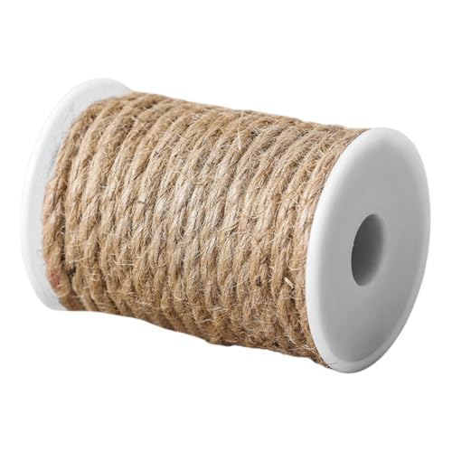 Lurrose Jute Seil Dickes Natur Jute Seil für DIY Projekte Gartenarbeit Pflanzenklettern und Bastelarbeiten Robuste Konstruktion Vielseitige Anwendungen Praktische Rollverpackung von Lurrose