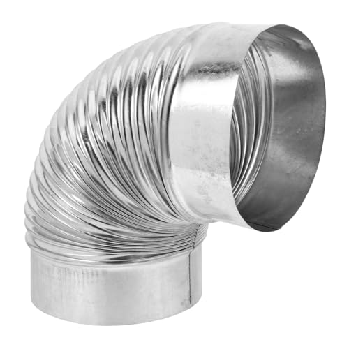 Lurrose Kaminrohr Bogen Flexibles Ofenrohr Ventilationssystem für Heizöfen Selbstinstallierbar Hitzebeständig und Leistungsstark für Effizienten Rauchabzug von Lurrose