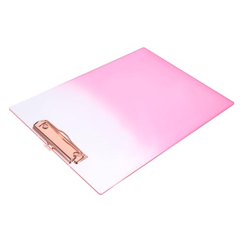 Lurrose Klemmbrett mit Praktischer Schreibfläche Transparentes Farbverlaufendes Design für Studenten und Büro Leicht und Handlich Vielseitig Einsetzbar zur Organisation von Dokumenten von Lurrose
