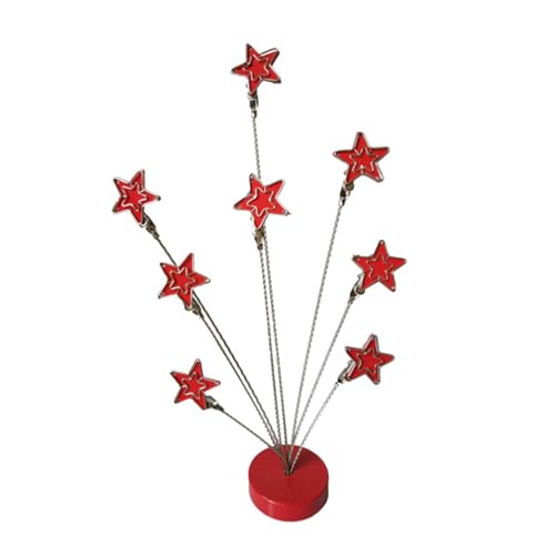 Lurrose Kreativer Foto Clip Stand für Schreibtisch Rostfreier Memo Halter im Einzigartigen Fünfzackigen Stern Design für Notizen Karten und Hochzeitsdekoration von Lurrose