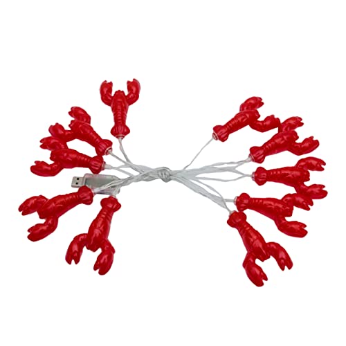 Lurrose LED Weihnachts Lichterkette mit Roten LED Lobster Lichtern USB Betrieben mit Fernbedienung Energiesparend Langlebig Dekorativ für Weihnachten und Festlichkeiten Lurrose LED Weihnachts Lichterkette mit Roten LED Lobster Lichtern USB Betrieben mit Fernbedienung Energiesparend Langlebig Dekorativ für Weihnachten und Festlichkeiten von Lurrose