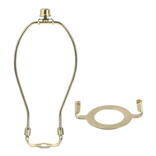 Lurrose Lampenschirmhalter Mit Adapter Goldene Lampenharfe Für Stehlampen Langlebig Leicht Und Einfach Zu Installieren Zubehör Für Vintage von Lurrose