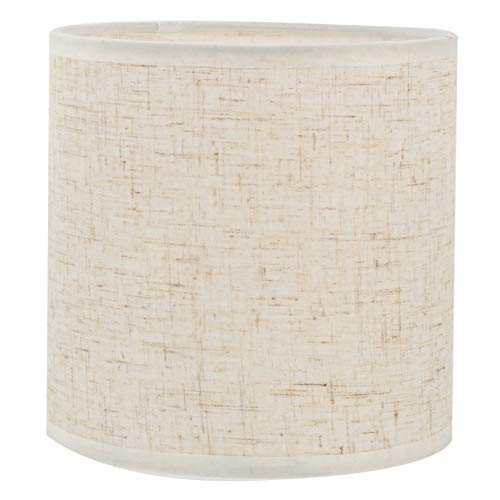 Lurrose Leinen Drum Shades Stoff-Lampenschirm für Tischlampe und Bodenleuchte Zylinderform Spinne Konstruktion Lampenschirm Reisweiß 5. 9 Zoll von Lurrose