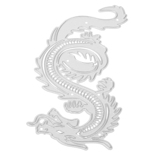 Lurrose Metallmesserform Schneiden Drachen-Schablone sterben Tier-Stanzformen Stanzteile für die Kartenherstellung stirbt für die Kartenherstellung Stahl mit hohem Kohlenstoffgehalt Silver von Lurrose