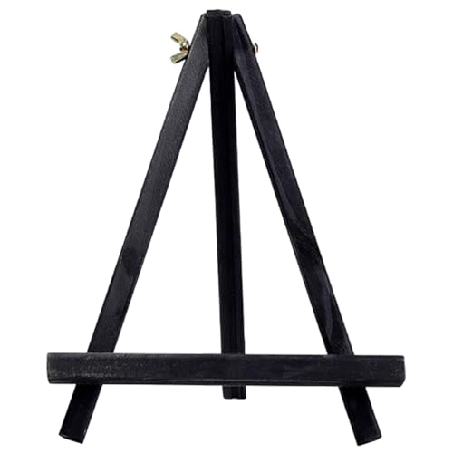 Lurrose Mini-Staffelei maltafel für staffelei kinderstaffelei Tischstaffeleien zur Präsentation kleine Staffelei aus Holz Tisch-Display-Staffelei hölzern Black von Lurrose