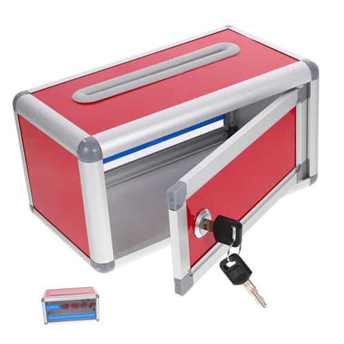 Lurrose Namenskarten-Organizer visitenkarten halterung visitenkarten aufbewahrung box Verriegelung Hochzeit Sammlung tragbar Inhaber von Bürokarten Bequemer Kartenhalter Aluminiumlegierung von Lurrose
