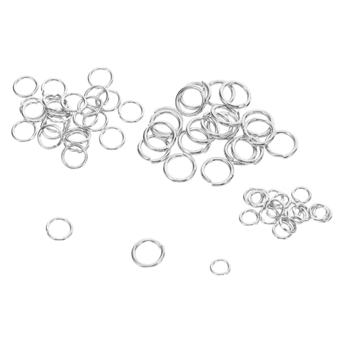 Lurrose Öffnungsanschlussring Schmuckteile Verbindungsringe o Ringe für die Schmuckherstellung Teile zur Schmuckherstellung Zubehör zur Ohrring Sprungringe Metall Silber von Lurrose