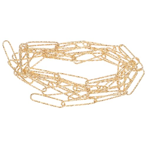 Lurrose Ovale DIY-Kette kleine Kette Herstellung edelstahlketten bescherung weihnachten valwntinstagsgeschenk Schmuckketten Halskettenketten für Anhänger Rostfreier Stahl Golden von Lurrose