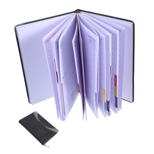 Lurrose PU Notizbuch mit Monatsregister und Bookmarks Multifunktionales Journal für Männer und Frauen für Notizen Meetings und Reisen Tragbar und Praktisch von Lurrose
