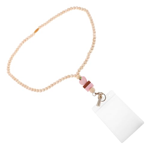 Lurrose Perlen-lanyard: Lehrer-ausweishalter, Süße Lanyards Mit Holzperlen Für Ausweishalter, Schlüssel, Brillenketten Für Frauen Lurrose Perlen-lanyard: Lehrer-ausweishalter, Süße Lanyards Mit Holzperlen Für Ausweishalter, Schlüssel, Brillenketten Für Frauen von Lurrose