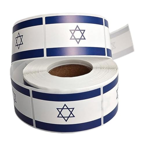 Lurrose Rolle Mit Aufklebern Mit Der Flagge Israels Etiketten Mit Der Usa-flagge Patriotisches Design Einfach Abziehen Und Aufkleben Ideal Für Laptops Scrapbooking von Lurrose