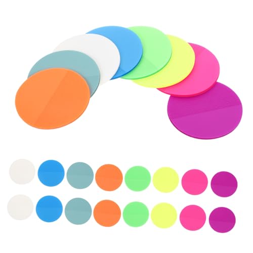 Lurrose Runde Portable Memo Pads Farben Fluoreszierend Selbstklebende Notizzettel Wiederverwendbar Praktische Schreibblöcke für Schule Büro und Scrapbook zum Markieren und Organisieren von Lurrose