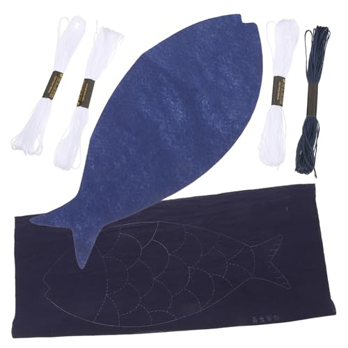 Lurrose Sashiko Stickset für Anfänger Diy Teematte und Untersetzer Kit mit Anleitung Japanische Stickerei für Kreative Entspannung und Vielseitige Nutzung Fische Design Hochwertiger Stoff Lurrose Sashiko Stickset für Anfänger Diy Teematte und Untersetzer Kit mit Anleitung Japanische Stickerei für Kreative Entspannung und Vielseitige Nutzung Fische Design Hochwertiger Stoff von Lurrose