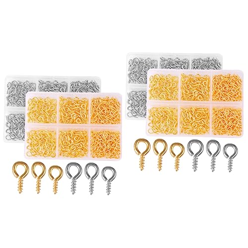 Lurrose Schmuck 4 Kisten Schafauge Nagelschraube Schraube Augenbügel Ösenschraube Kleines Auge Ösen Haken Ring Mit Ösenhaken Augenhaken Einschrauben Metallauge Augennadel Eisen Zubehör von Lurrose