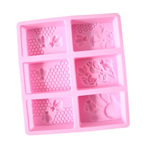 Lurrose Silikon Honigwabenform Quadratisch Langlebig Vielseitig für DIY Seife Kuchen Backen Handgemachte Kerzenformen Geschenkideen Zufällige Farbe Zufällige Farbe von Lurrose