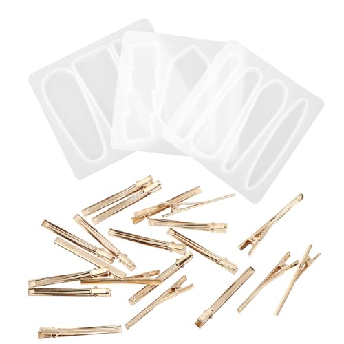 Lurrose Silikonform Haarspangen Gießform für Epoxidharz DIY Haarclip Basteln Wiederverwendbar Sicher und Einfach zu Reinigen für Einzigartige Haarschmuck Herstellung Lurrose Silikonform Haarspangen Gießform für Epoxidharz DIY Haarclip Basteln Wiederverwendbar Sicher und Einfach zu Reinigen für Einzigartige Haarschmuck Herstellung von Lurrose