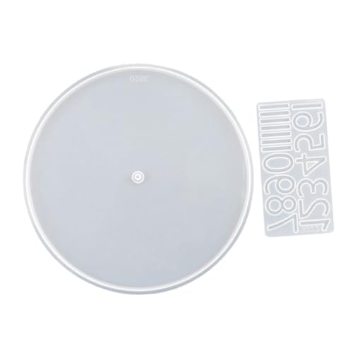 Lurrose Silikonform für DIY Uhrengießerei Teiliges Rundes Epoxidharz Uhrgussset mit Klaren Arabischen Ziffern Flexible Antihaftbeschichtete Silikonform für Präzises und Dekoratives von Lurrose