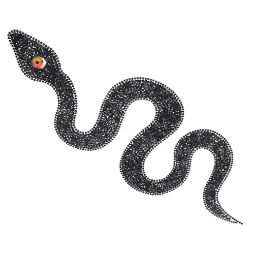 Lurrose Snake Strass Bügelpatch Glitzernde Snake Applikation für Kleidung Hüte Taschen Wetterfest Anpassungsfähig Einfach zu Verwenden Diy Dekoration für Styles von Lurrose