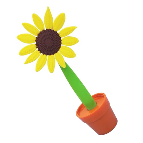 Lurrose Sonnenblumen Kugelschreiber Pflanzenstift Sonnenblumenstifte Künstliche Blumen Blumen Gelstifte Stift Pinsel Topf Neuheitsstifte Für Erwachsene Kreative Schilderstifte von Lurrose