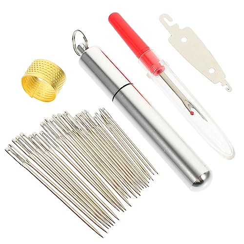 Lurrose Sticknadeln Satz für Selbstgemacht Große Öhren Handnähnadeln in Verschiedenen Größen für Kreuzstich und Handarbeiten Tragbar Metallene Einfädelnadeln Lurrose Sticknadeln Satz für Selbstgemacht Große Öhren Handnähnadeln in Verschiedenen Größen für Kreuzstich und Handarbeiten Tragbar Metallene Einfädelnadeln von Lurrose